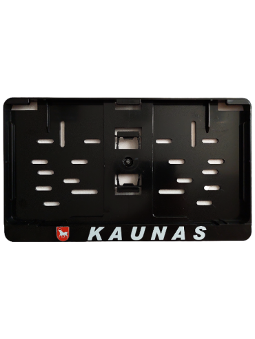 License plate frame silkscreen printing - KAUNAS R6 300 x 155 mm  